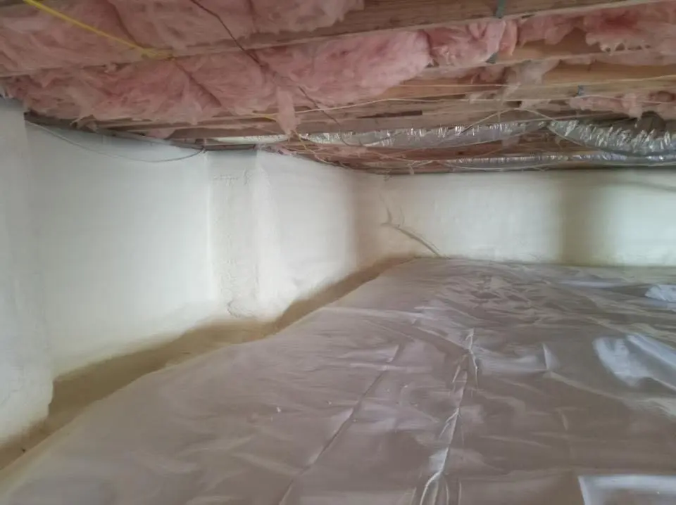 Crawl space encapsulation with closed-cell spray foam for Roof Maintenance in Fairfax Station